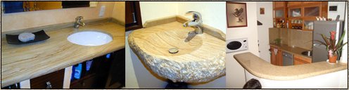 плот баня, уникална каменна мивка, извит каменен бар-плот
